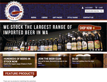 Tablet Screenshot of internationalbeershop.com.au